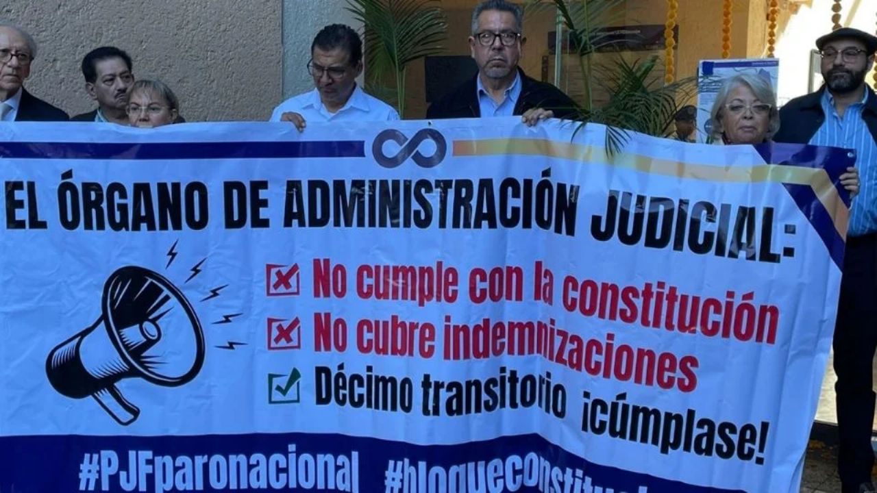 VIDEO: Jueces y magistrados federales en retiro protestan por tercera vez para exigir pago de sus indemnizaciones