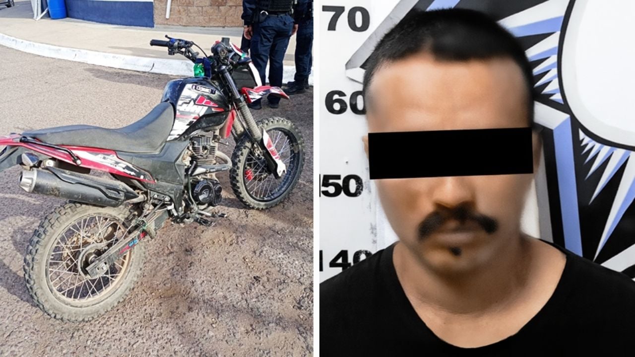 Fuerte persecución en Nogales: Capturan a motocicleta con narcótico y arma de fuego falsa