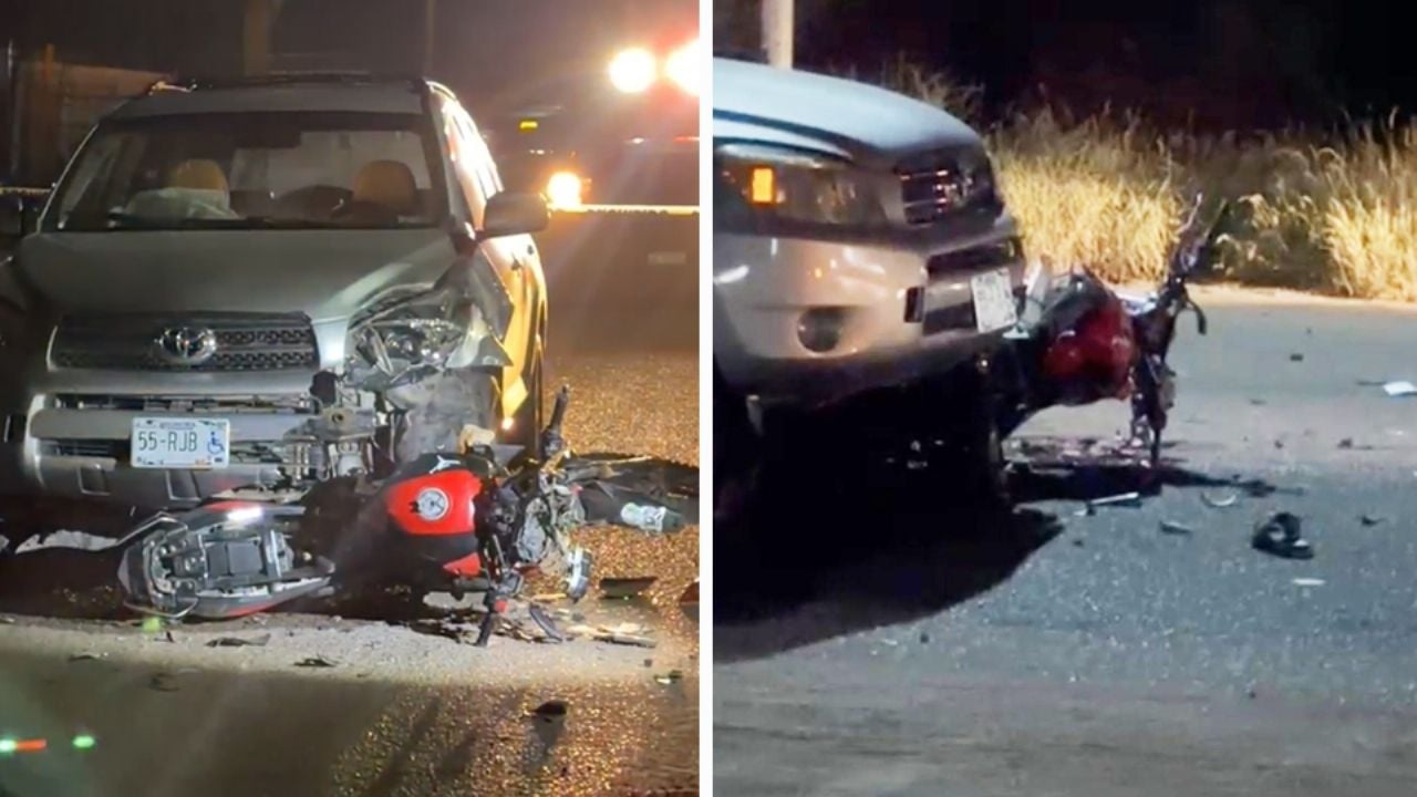 Tragedia en Bacobampo: Choque frontal deja un motociclista muerto y otro herido de gravedad
