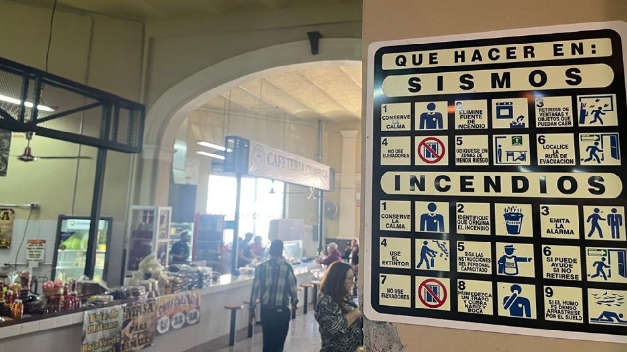Refuerzan medidas de seguridad con Protección Civil en Mercado Municipal de Hermosillo
