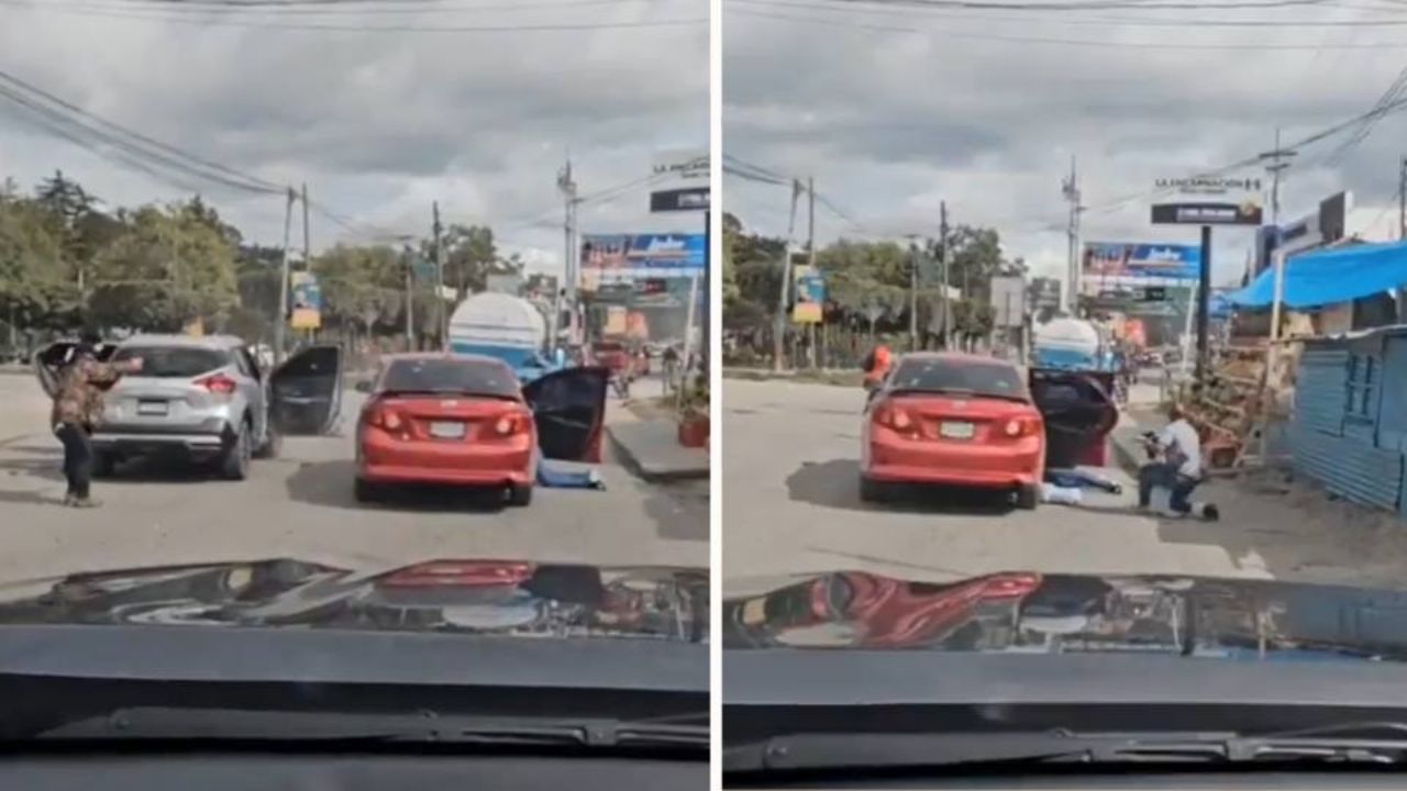 VIDEO: Disputa en el tráfico deriva en fuerte enfrentamiento a plena luz del día en Guatemala
