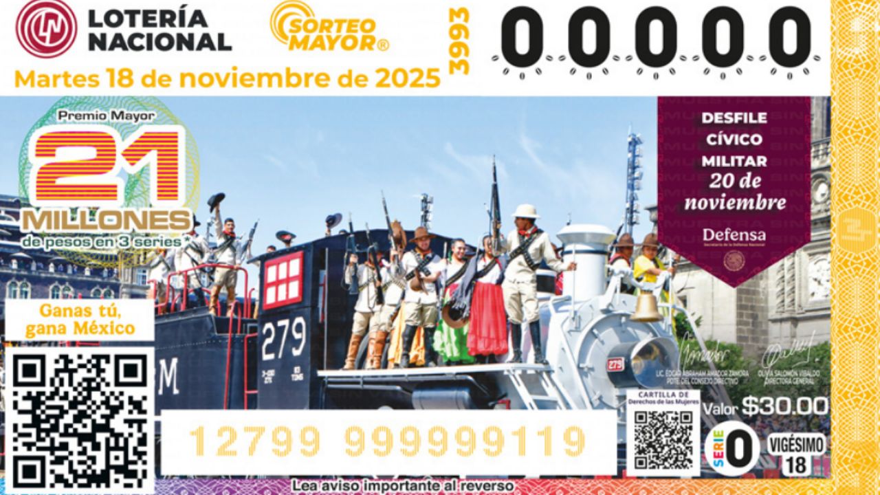 Lotería Nacional: Lista COMPLETA de GANADORES del Sorteo Mayor No. 3993 de HOY martes 18 de noviembre