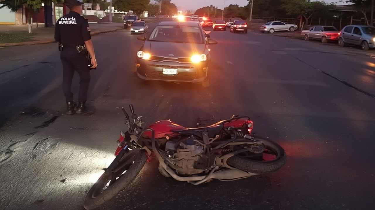 Atropellan a motociclista frente a la Secretaría de Seguridad Pública de Ciudad Obregón