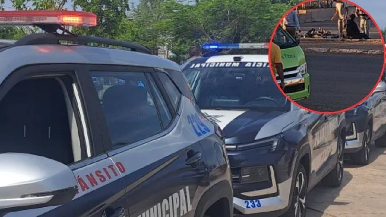Taxista embiste motocicleta y deja dos lesionados en la colonia Cajeme de Ciudad Obregón