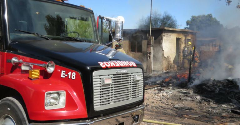 Bomberos de Cajeme lograron sofocar las llamas.