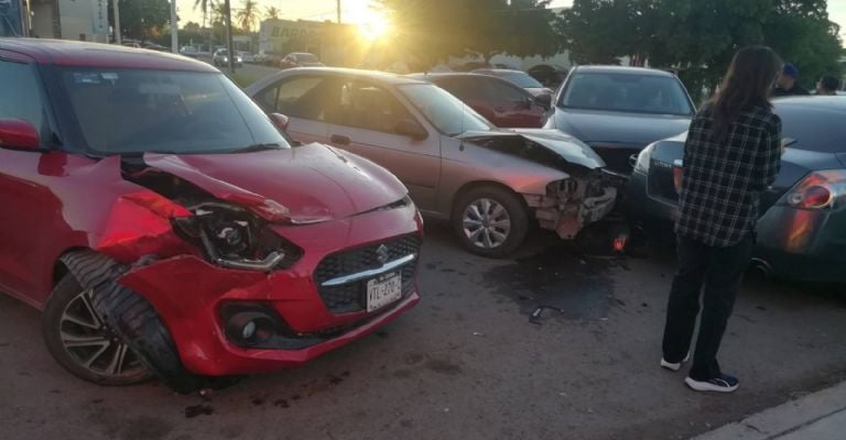 Un choque múltiple tuvo lugar en Ciudad Obregón