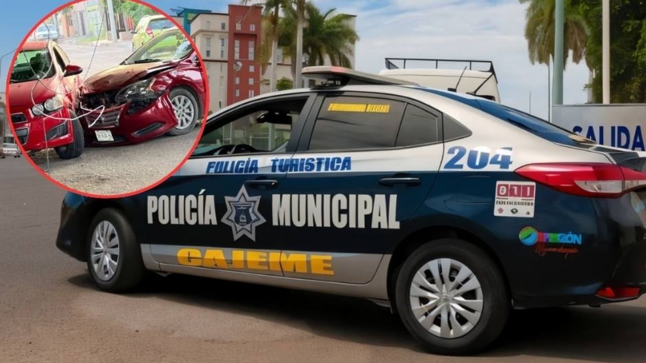 Accidente al sur de Ciudad Obregón: Vehículos chocan en calles de la colonia Municipio Libre