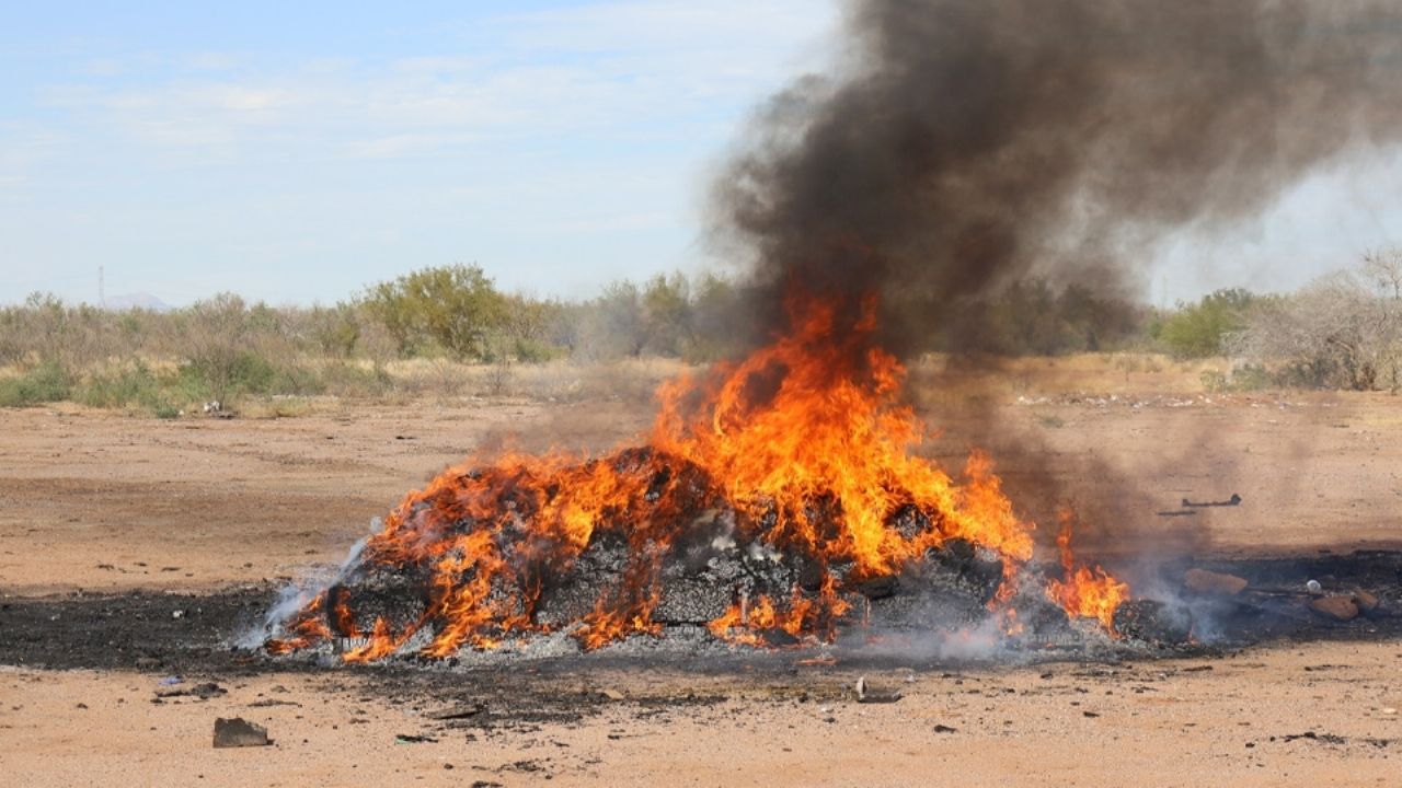 Desde marihuana hasta cocaína: Destruyen casi media tonelada de sustancias ilícitas en Sonora