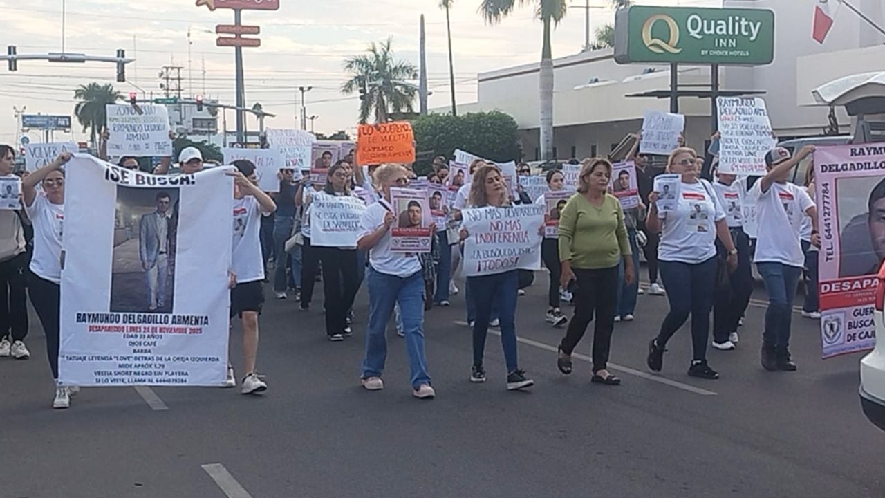 Ciudad Obregón: Por tercer día, marchan para exigir localización con vida de Raymundo Armenta