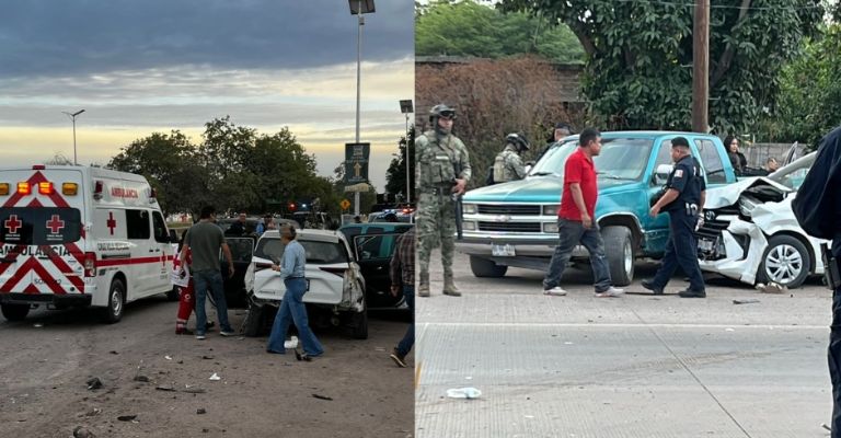 Así quedaron los vehículos impactados por el carro de la Marina