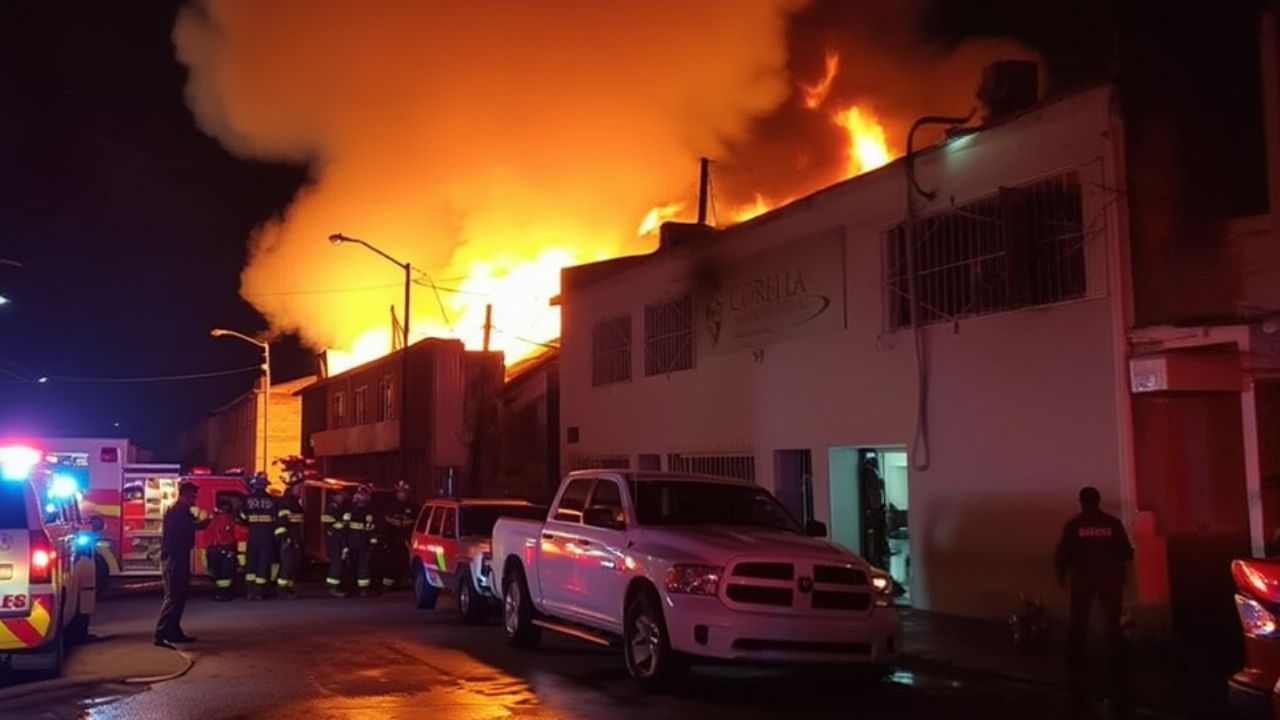Alerta en Nogales: Fuerte incendio cerca de garita fronteriza moviliza a cuerpos de emergencia