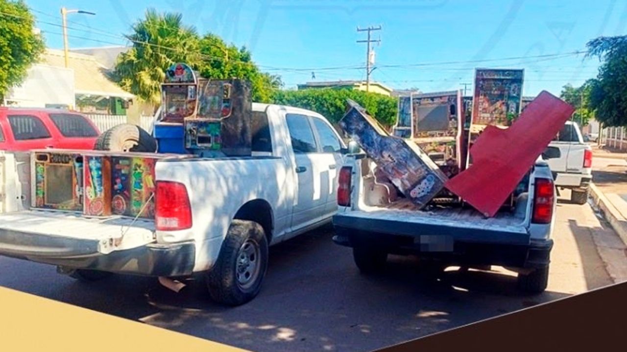 Incautan 13 máquinas tragamonedas en el Valle del Yaqui; funcionaban en abarrotes y locales