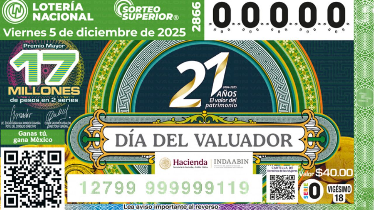 Lista COMPLETA de GANADORES del Sorteo Superior No. 2866 de la Lotería Nacional HOY viernes 5 de DICIEMBRE