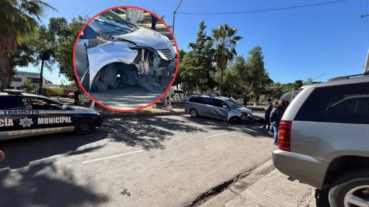Accidente en Ciudad Obregón: Camioneta se estrella contra una pipa sobre el boulevard Ramírez