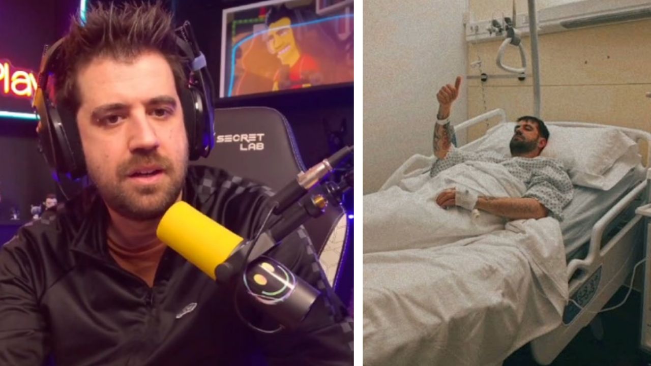 Tras fuertes dolores, AuronPlay es operado de emergencia y muestra FOTO desde el hospital
