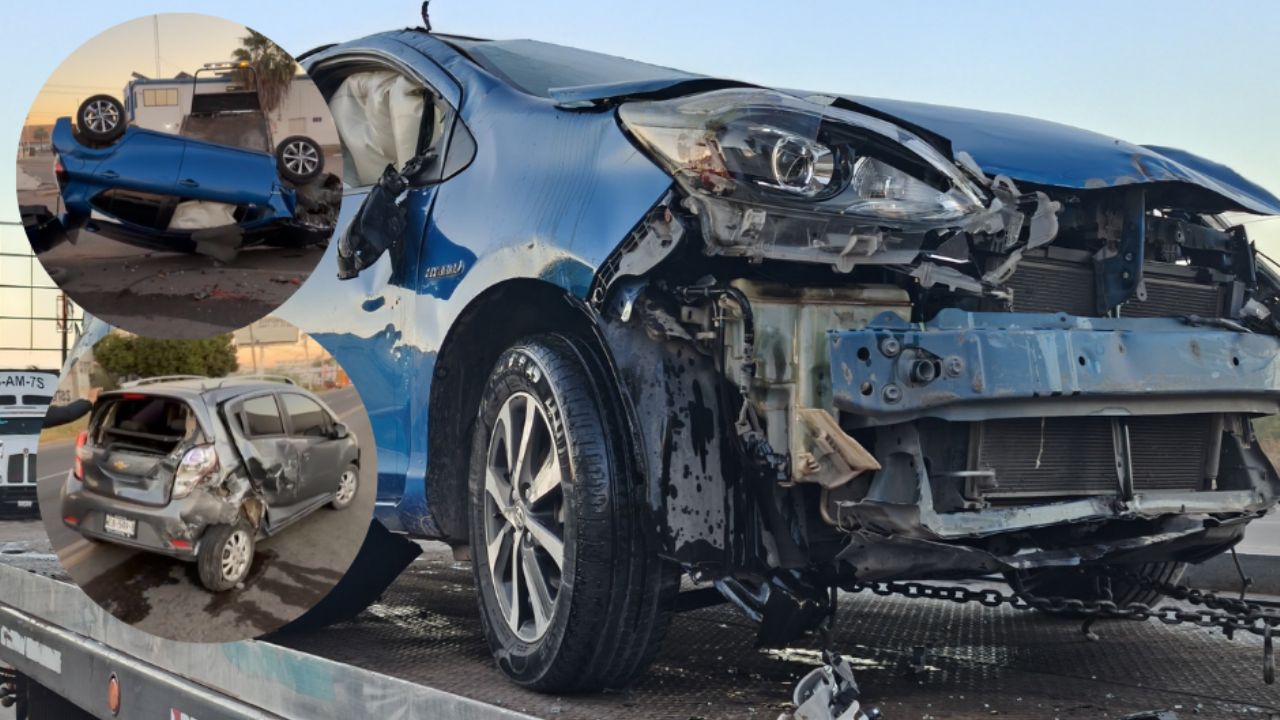 FOTOS: Conductor SE QUEDA DORMIDO al volante y causa TREMENDA VOLCADURA en entrada sur de Ciudad Obregón