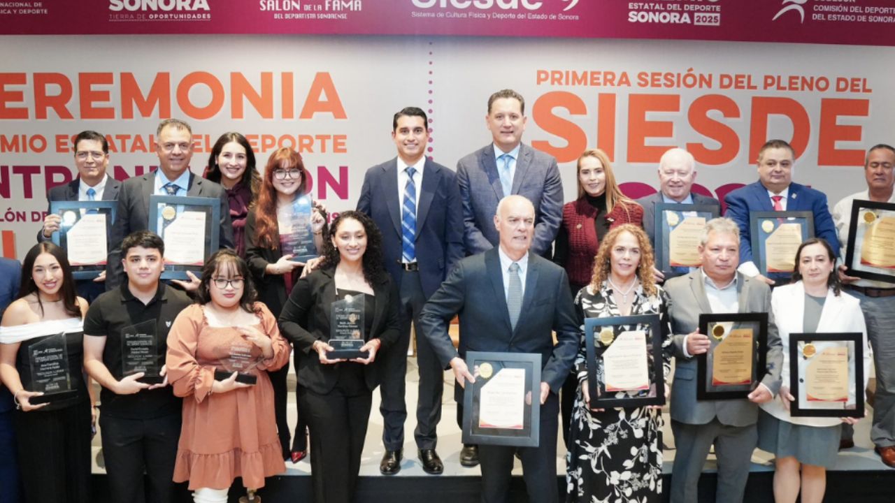 Reconocen a 16 figuras en ceremonia 2025 del Salón de la Fama del Deportista Sonorense y Premio Estatal del Deporte