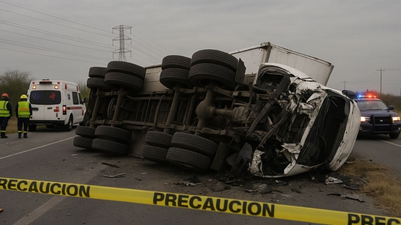FATAL accidente: Volcadura de camión en Nuevo León deja ocho muertos y varios heridos