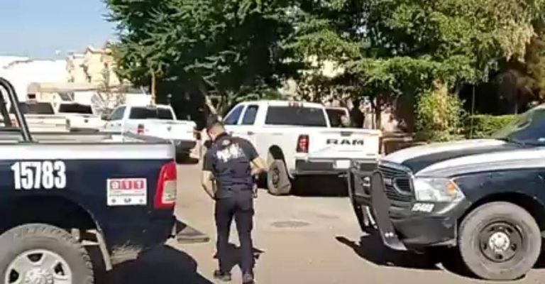 Se realizó un fuerte operativo en la colonia Cedros II de Ciudad Obregón después de una presunta persecución