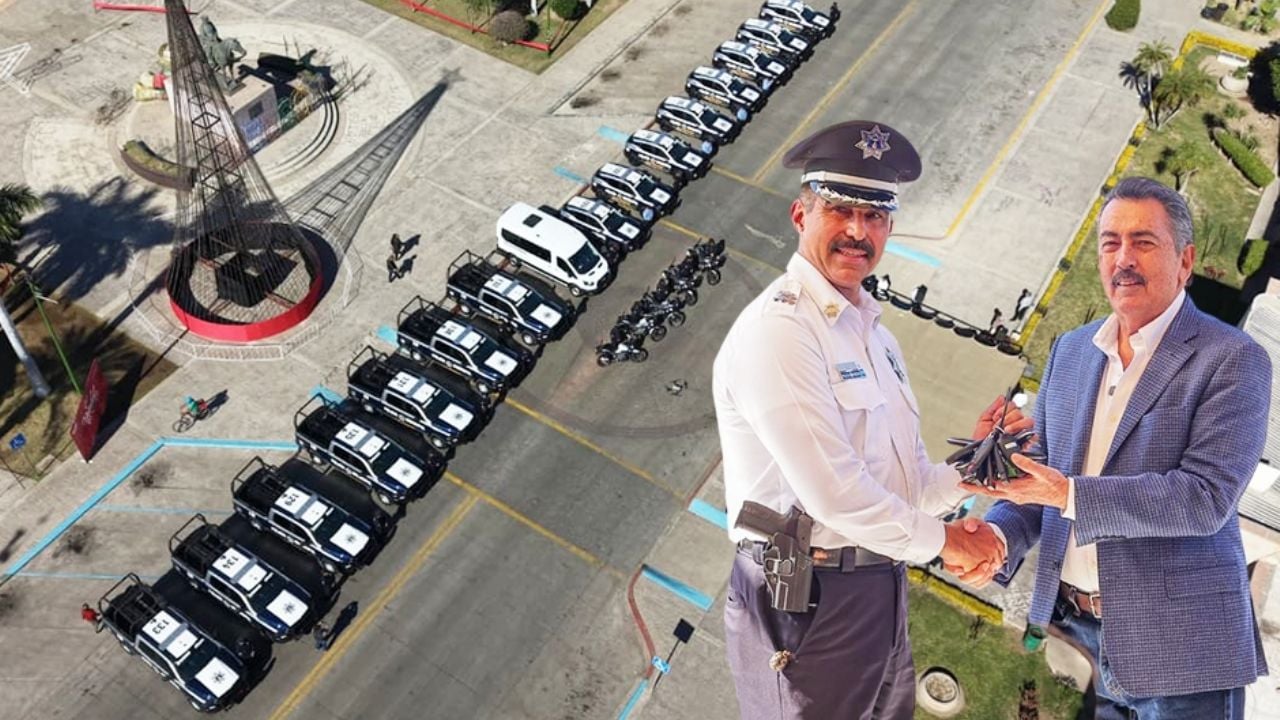 Javier Lamarque Cano entrega nuevas patrullas y equipo a policía municipal de Cajeme