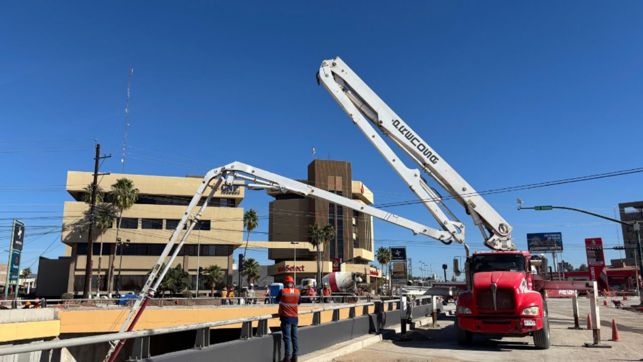 Hermosillo: Paso a desnivel Colosio–Solidaridad entra en recta final; registra avance de 87%