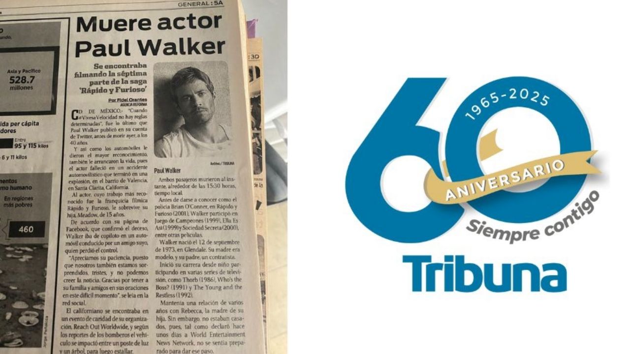 60 años, 60 historias: Muere el actor Paul Walker