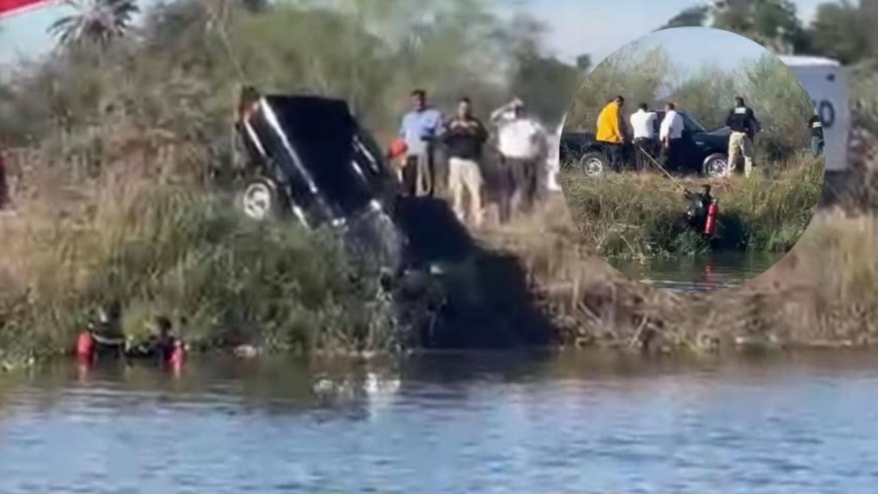 Tragedia después de Navidad: Muere conductor tras CAER con su camioneta a canal de Providencia en Ciudad Obregón