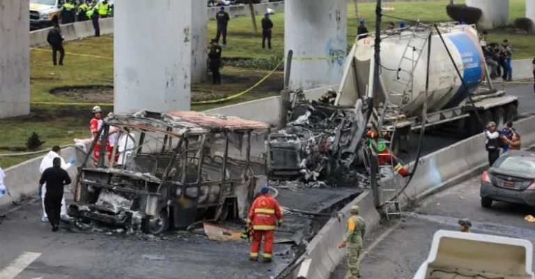 La pipa de gas explotó en el puente 'La Concordia', en la alcaldía Iztapalapa