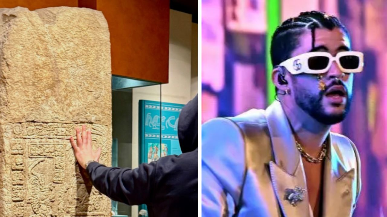 INAH rompe el silencio tras críticas a Bad Bunny por tocar una estela en el Museo de Antropología