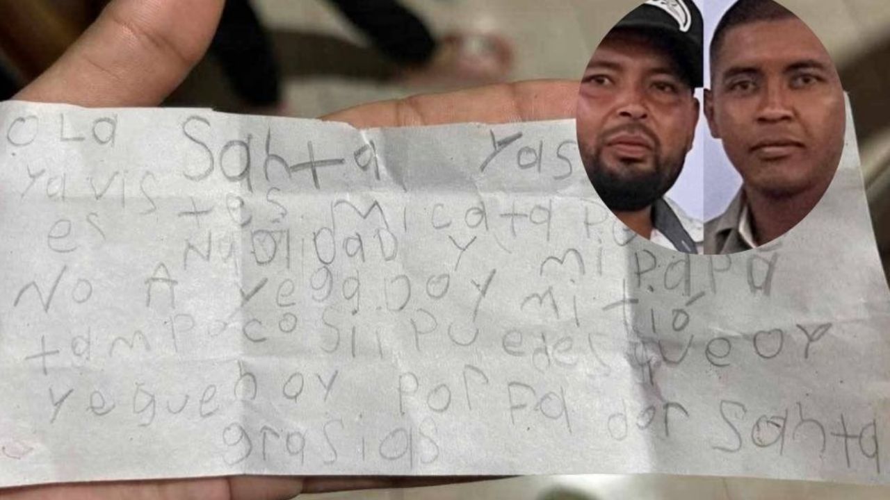 Niña de Ciudad Obregón escribe carta a Santa Claus para pedir el regreso de su padre y su tío desaparecidos