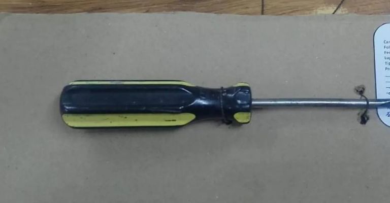 El desarmador fue asegurado por los policías municipales.