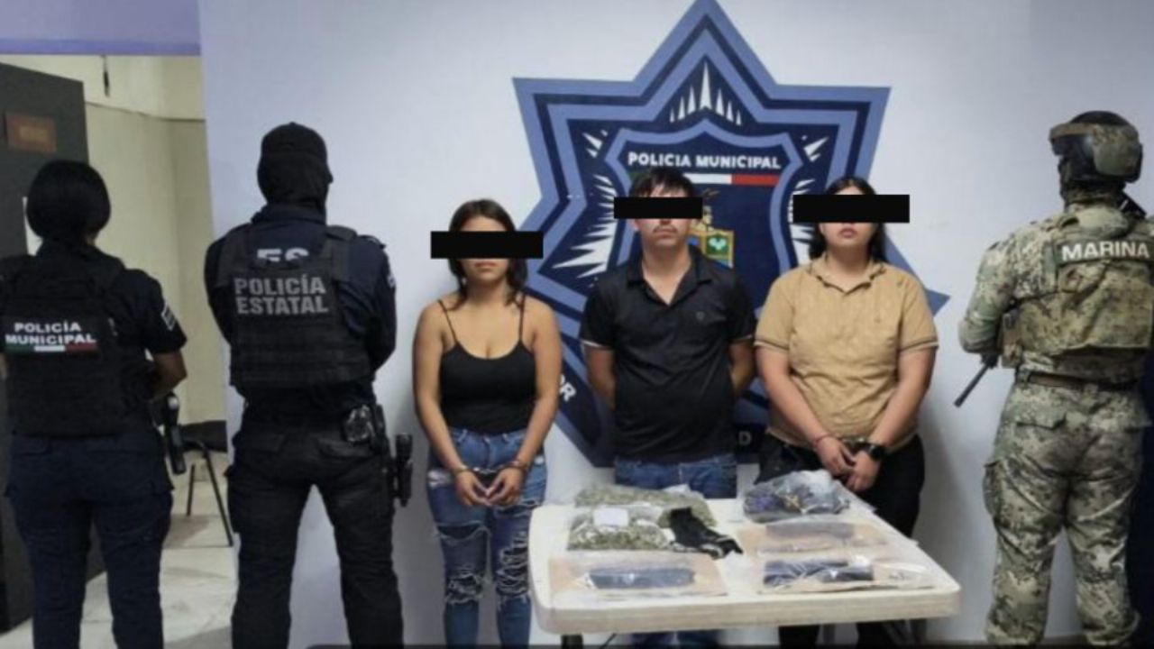 Al sur de Ciudad Obregón detienen a tres jóvenes armados y con droga; uno apenas tiene 18 años