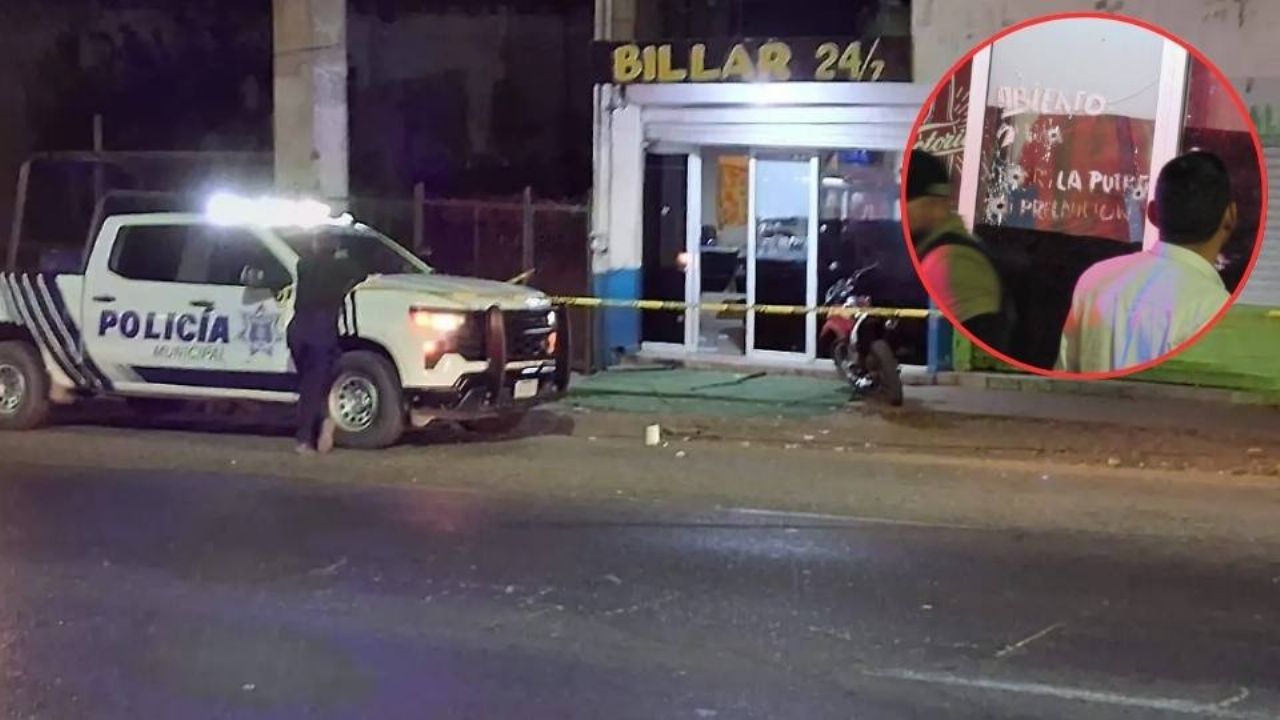 Hombres armados atacan a balazos un billar al sur de Mazatlán; hay un muerto y un lesionado