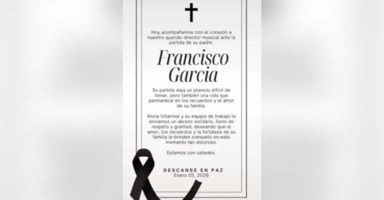 Alicia Villarreal se viste de luto por muerte de ser querido