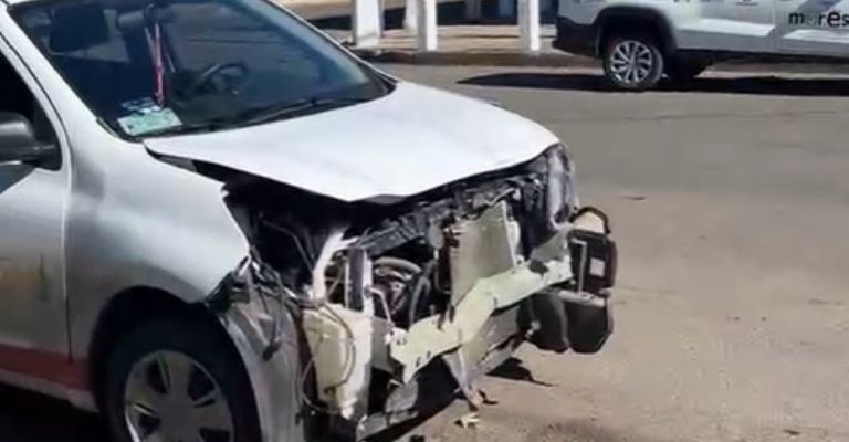 Se registra choque en la zona norte de Ciudad Obregón, Sonora.