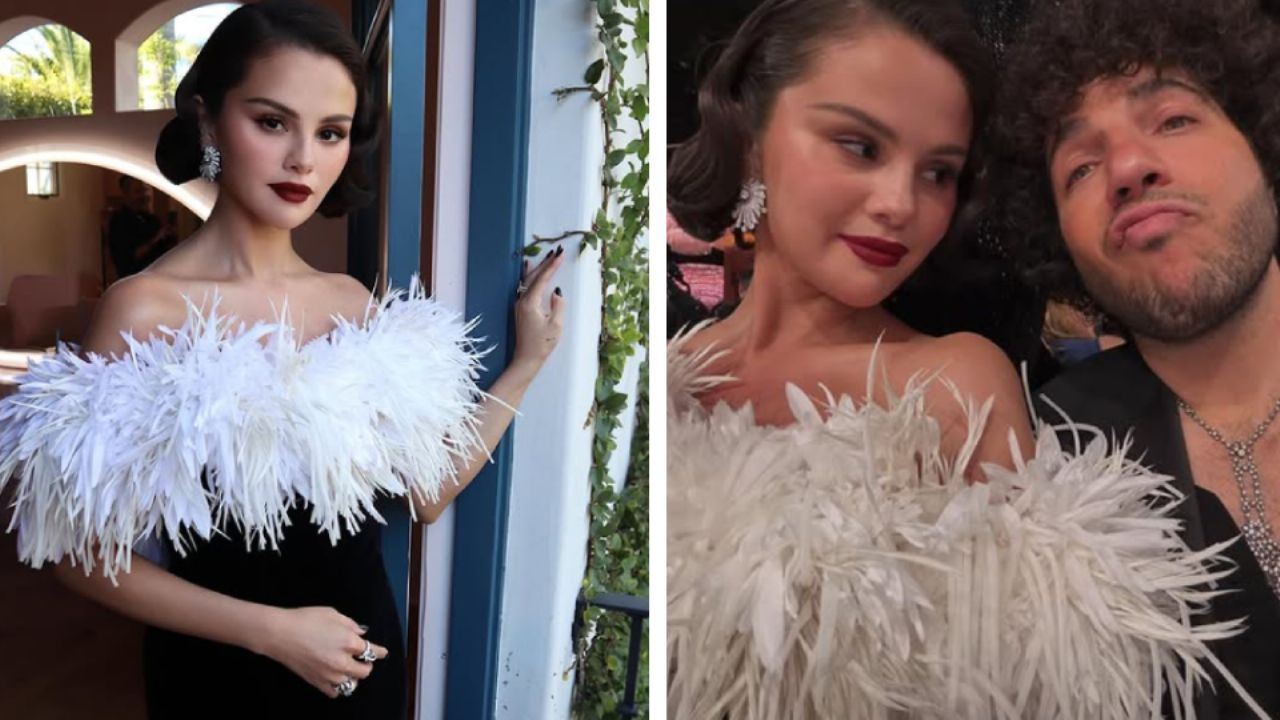 ¿Otro bebé en Hollywood? Selena Gómez y Benny Blanco provocan rumores en los Golden Globes (VIDEO)