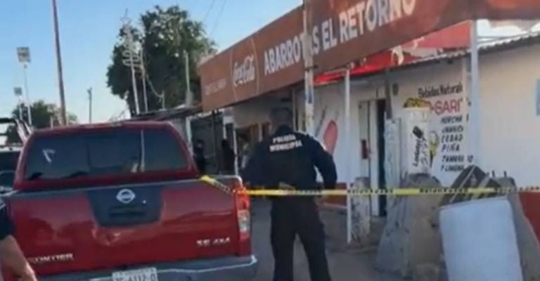 Ataca a balazos tienda de abarrotes ubicada en la comisaría de Cajeme.