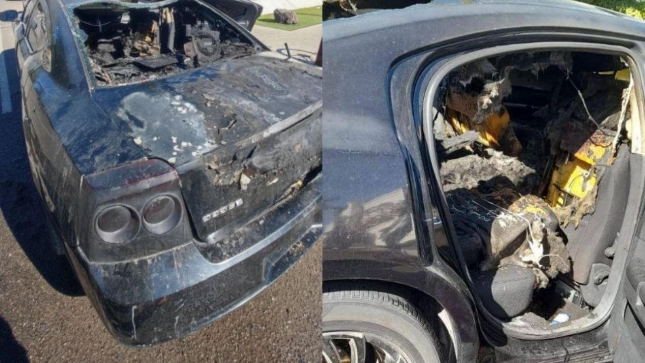 (VIDEO) Vive momentos de PÁNICO: Se incendia automóvil en plena circulación en Navojoa