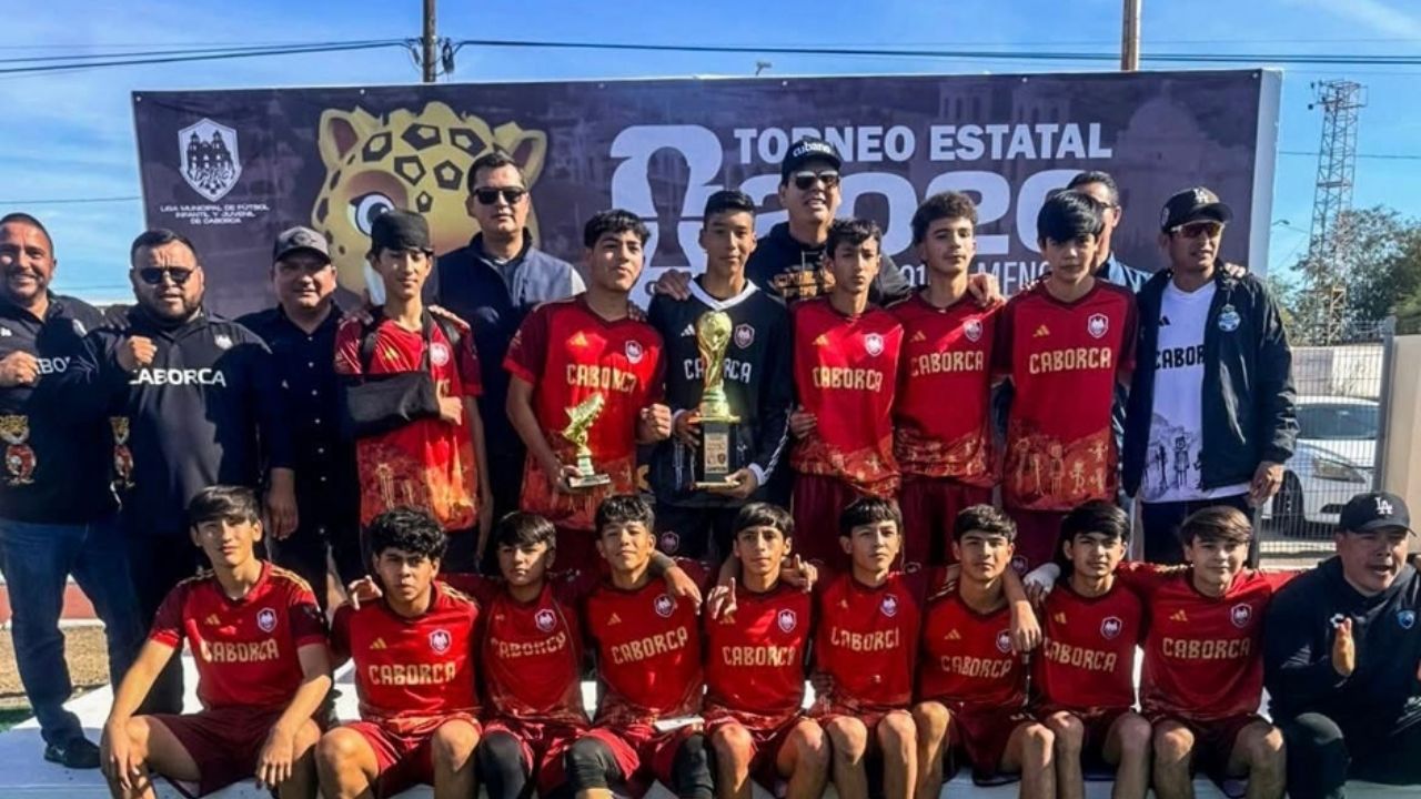 Caborca hace historia: Se corona campeón estatal de futbol derrotando a Cajeme en la final