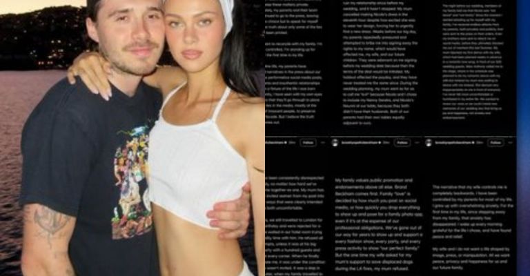 Brooklyn Beckham se pronuncia en contra de sus padres Victoria y David Beckham