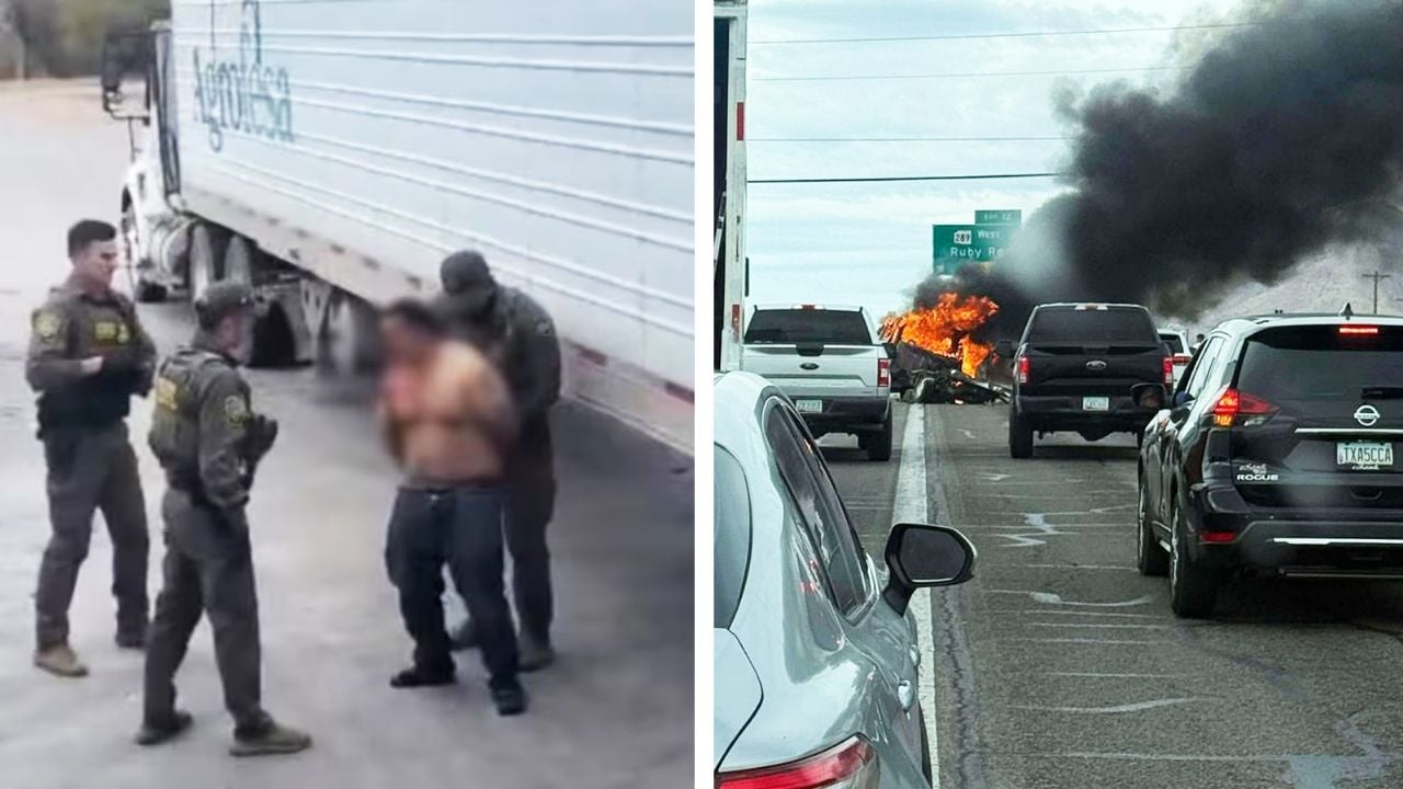 Confirman dos muertos y un detenido tras choque e incendio en carretera de Nogales, Arizona