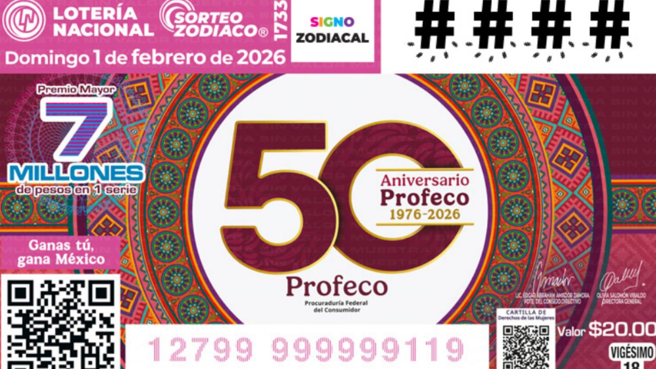 Lista COMPLETA de GANADORES Sorteo Zodiaco No. 1733 de Lotería Nacional, HOY domingo 1 de FEBRERO