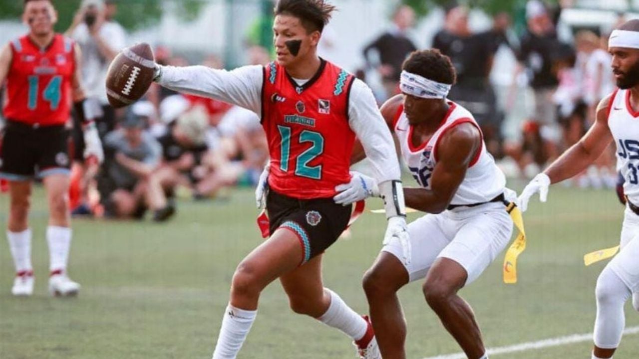 México cae ante Estados Unidos en duelo del flag football en el Super Bowl Experience