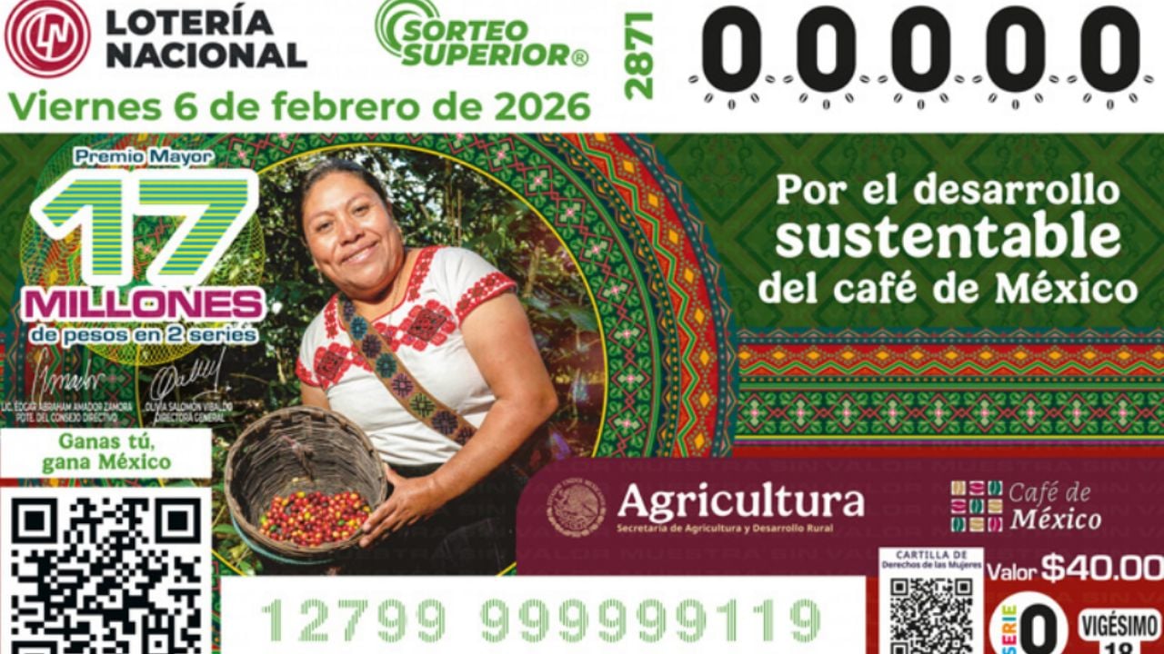 Lista COMPLETA de GANADORES del Sorteo Superior No. 2871 de la Lotería Nacional HOY viernes 6 de febrero