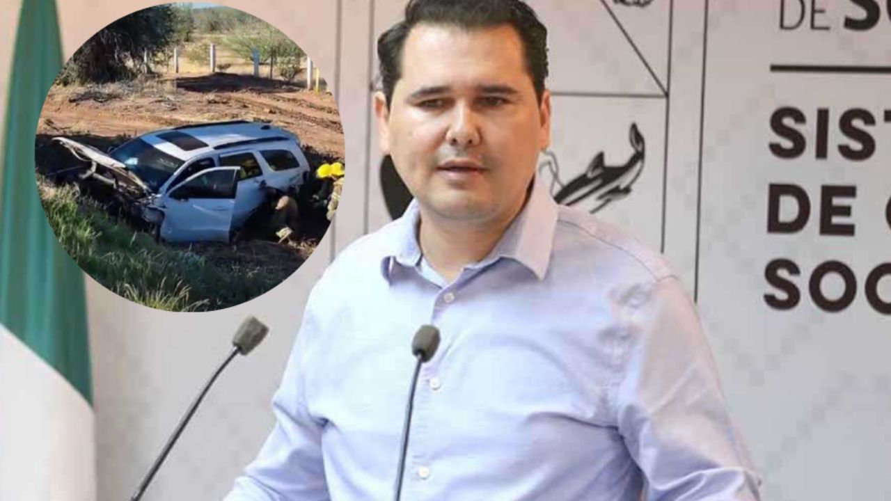 Autoridades de Sonora informan que secretario de Gobierno está bien, Adolfo Salazar, tras accidente carretero