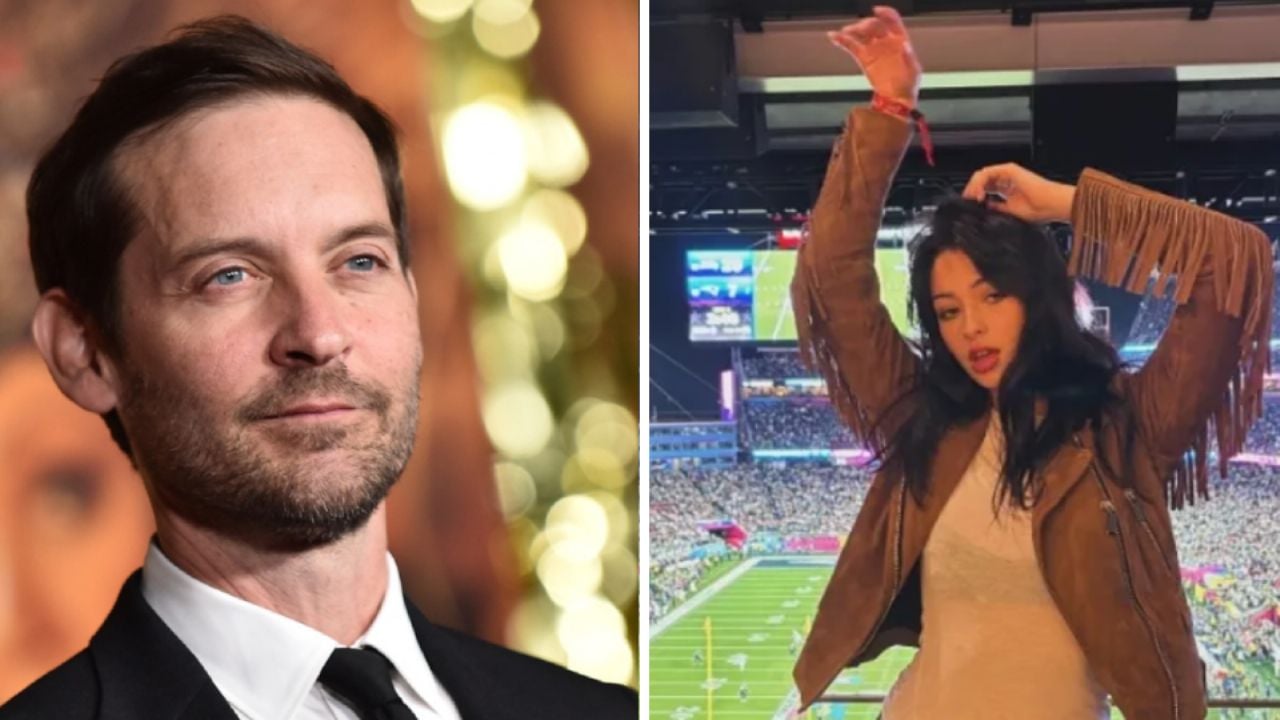 ¿Nuevo romance? Tobey Maguire y la modelo 20 años menor que lo acompañó al Super Bowl LX (FOTOS)