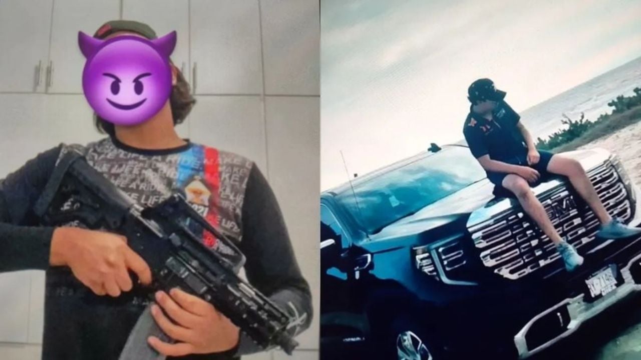 Hijo de funcionarios de Oaxaca presume armas de uso exclusivo del Ejército y autos de lujo en redes sociales