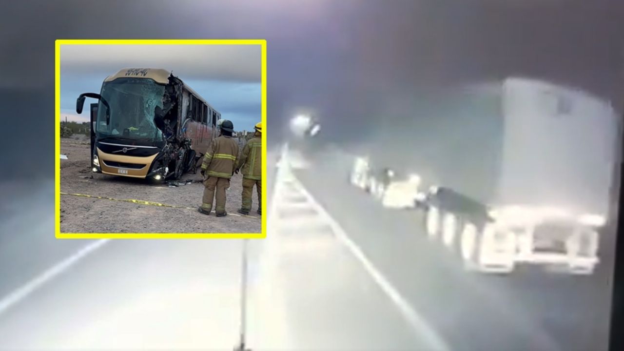 Fiscalía de Sonora investiga veracidad del presunto video que muestra accidente de autobús