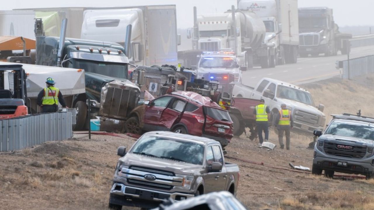 Tragedia en Colorado: Choque múltiple en Interestatal 25 por tormenta de polvo deja 4 muertos
