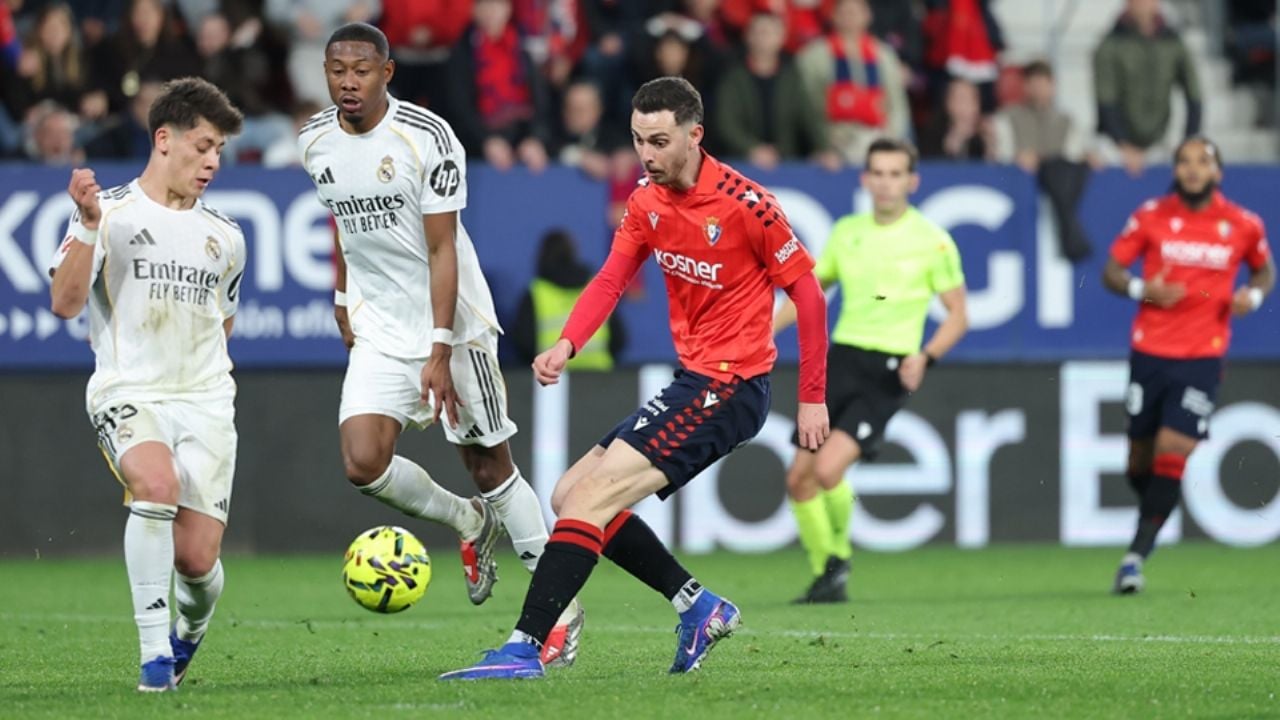 Real Madrid es derrotado por el Osasuna y se pone en riesgo su liderato en la jornada 25 de LaLiga